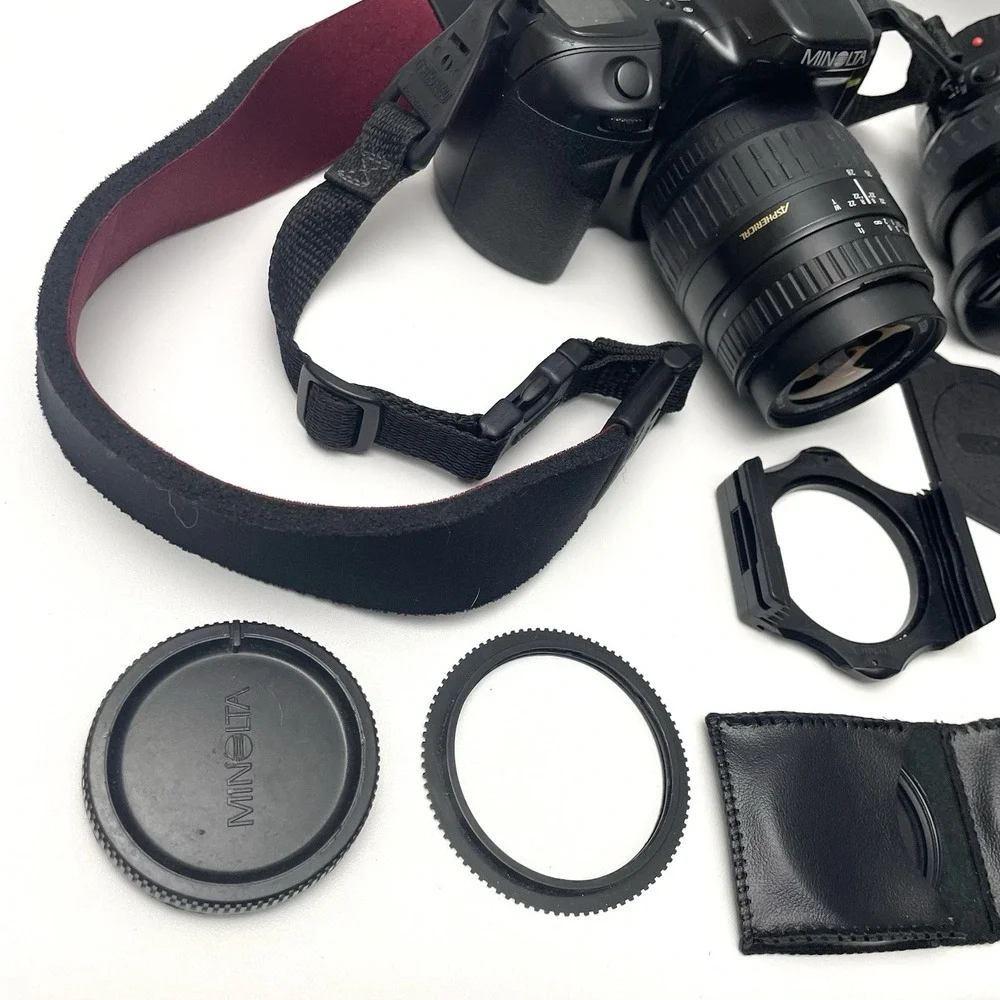 Minolta Maxxum 450si Camera Lot Bundle W/ 28-80mm, 28-105mm & 70-210mm AF Lenses